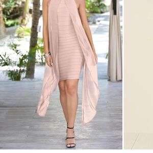 VENUS Blush Pink Midi Dress